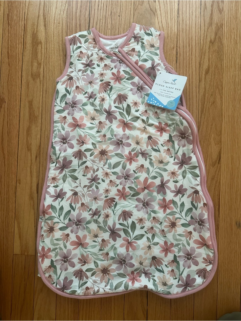 Cloud Sleep Bag - Pink Floral Kids Sleep Sack